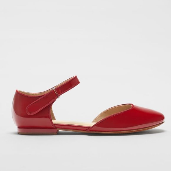 Zara Size 4 Youth Patent Red Shoes New With Tags - Picture 3 of 5